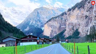 Switzerland Scenic Drive 🇨🇭 Interlaken and Lauterbrunnen  4K HDR swiss [upl. by Adnirb87]