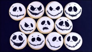 Jack Skellington Cookies for Halloween [upl. by Oikim]