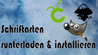 Schriftarten runterladen amp installieren  Gimp Cricut Inkscape etc [upl. by Russo]