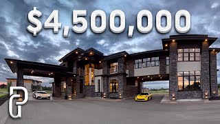 Inside a 4500000 Mega MANSION in Calgary Canada  Propertygrams house Tour [upl. by Innavoj]