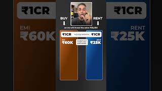 Buy vs Rent  the real MATH  Ankur Warikoo shorts [upl. by Sirkin133]