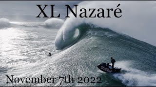 Big Nazaré  November 7th 2022  crazy drone footage  Lucas Chianca Nic Von Rupp and more [upl. by Annawaj931]