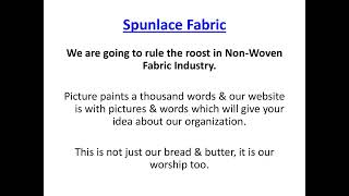 Spunlace Vs Spunbond  Spunlace Fabric  Spunbond Non Woven Fabric [upl. by Aihsena182]