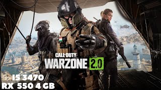 WARZONE 20  RX 550  i5  3470  16GB RAM  TESTE DE FPS [upl. by Richia]