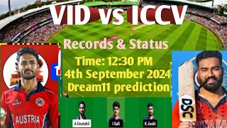 VID vs ICCV Dream11 Prediction Today Match 46 Pitch Report and Player Stats  ECS T10 Austria 2024 [upl. by Jonina]