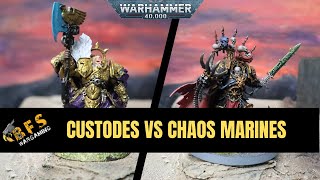 New Adeptus Custodes vs New Chaos Space Marines Warhammer 40k Battle Report 10th Edition [upl. by Idalla]