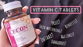 Vitamin C tablets  CECON Vitamin C benefits  Multivitamins [upl. by Arihppas]