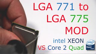 LGA771 to 775 Mod Intel E5430 267 Ghz vs Q8400 267 Ghz [upl. by Leuqar]