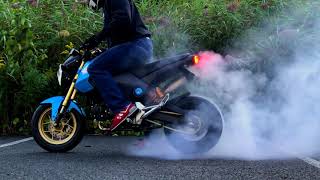 Huge Honda GROM Burnout [upl. by Mallina917]