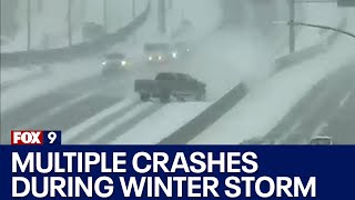 Crash compilation after Minnesota winter storm [upl. by Geraldine]