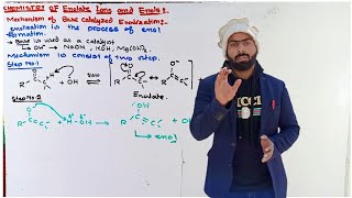 Mechanism of base catalyzed enolization  Chemistry of enolate ion and enol [upl. by Aihsyla]