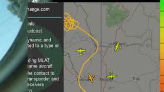 10x F35 Jets Flight Track Map Palouse Steptoe 20240621 1224pm [upl. by Nilyac805]