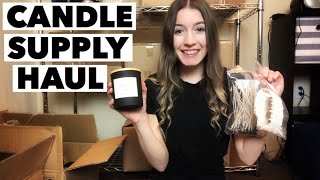 CANDLE SUPPLY HAUL  What I Use To Make Candles  Candle Business 2020 [upl. by Villiers593]