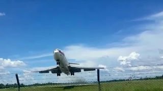 Aerosucre B727 Extreme Low Take Off Puerto Carreño SKPC [upl. by Adnohral4]