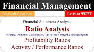 Ratio Analysis in hindi Profitability ratios Activity performance ratios financial management [upl. by Gnoh9]