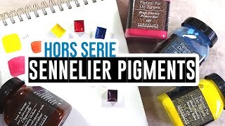 Mixing a primary triad using Sennelier pigments amp binder [upl. by Ardnad]