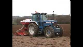 Ford 8210 MkIII drilling with Kuhn Accord 3m drill [upl. by Emylee523]