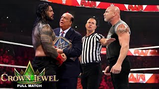 FULL MATCH  Roman Reigns vs Goldberg  WWE Crown Jewel 2023 [upl. by Tatiana]