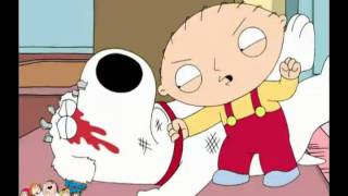 Family Guy  Stewie Beats up BrianHD [upl. by Eelirak]