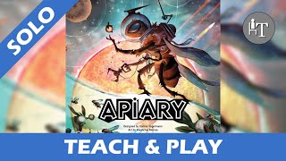 Tutorial amp Solo Playthrough of Apiary  Solo Board Game [upl. by Aelgna33]