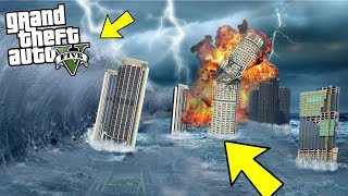 PODEMOS SOBREVIVER AO MAIOR TSUNAMI DE TODOS OS TEMPOS GTA 5 Fim Do MUNDO [upl. by Eiram]