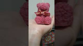 sweet Roses Teddy bear candle [upl. by Peddada]