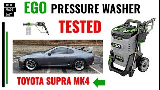 TESTED EGO Pressure Washer EGO 56v 3200 PSI Pressure Washer HPW3200 HPW3204 2 Toyota Supra MK4 [upl. by Lurleen669]