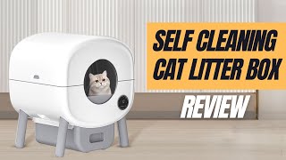 How the HERVIGOUR SelfCleaning Cat Litter Box Makes Life Easier  Review [upl. by Adelric]