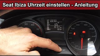 Seat Ibiza Uhr einstellen  Seat Ibiza Uhrzeit umstellen Anleitung  Auto Uhr stellen Tutorial [upl. by Uda]