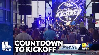 Ravens fans celebrate Countdown to Kickoff [upl. by Acirretal]