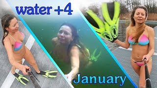 winter underwater swimming spruce and flippers [upl. by Lebam63]