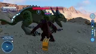 Lego Star wars The Skywalker saga Rancor vs Dragon [upl. by Hube700]