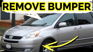 HOW TO REMOVE REPLACE EXCHANGE TOYOTA SIENNA BUMPER EASY STEP BY STEP [upl. by Lika]