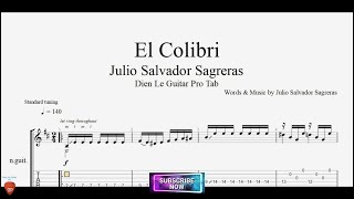 El Colibri by Julio Salvador Sagreras with Guitar Tutorial TABs [upl. by Neirod]