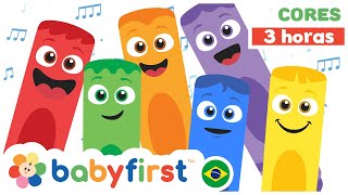 Desenhos Educativos Para Crianças  Aprenda Cores  Desenho para bebês  3 horas  BabyFirst Brasil [upl. by Llyrad]