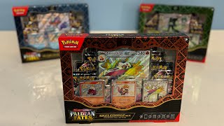 WE GOT GOLD Pokemon Paldean Fates Skeledirge EX Premium Collection 2 Unboxing [upl. by Otilrac]