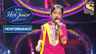 Sugandhas Euphonious Performance On Yeh Kaun Aaya Re  Indian Idol Junior [upl. by Genisia]