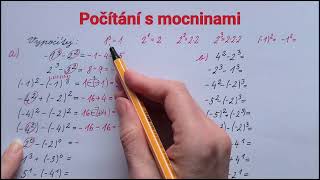 Počítání s mocninami [upl. by Ahsan]