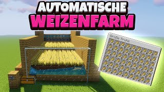 Minecraft  Automatische Weizenfarm bauen einfach amp effizient  116 Deutsch  German [upl. by Derag]