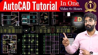 AutoCAD 2024 Tutorial For Beginners  Submission Drawing 4 Hours [upl. by Noryd640]