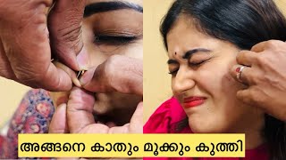 ഒരു മൂക്ക് കുത്തൽ അപാരത🥹😭😞☺️ Ear piercingnose piercing anumol vlog earpiercing nosepiercing [upl. by Amr]