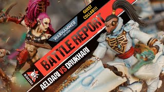 Aeldari vs Drukhari  Warhammer 40K Battle Report with Skaredcast [upl. by Decca]