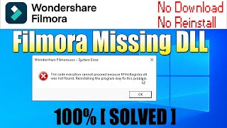 SOLVED How to Fix the Issue FCommonViewdll Not Found in Filmora  ffwsregisterdll [upl. by Galvin]