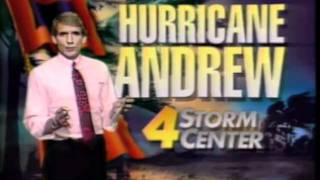 Hurricane Andrew  29 Hours Before Landfall on WTVJ [upl. by Lrub]