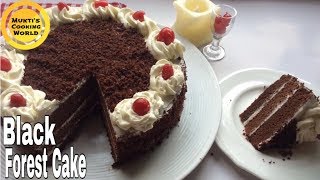 চুলায় তৈরি ব্ল্যাক ফরেস্ট কেক ॥ Black Forest Cake Recipe Without Oven ॥How To Make Black Forest Cake [upl. by Atileda247]