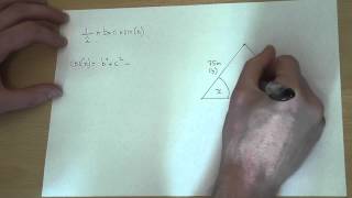 GCSE Maths How to use the cosine rule to find the area of a triangle given 3 sides [upl. by Cindelyn]