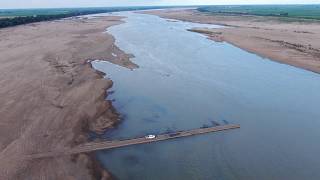 Burdekin River Old Traffic Bridge Drone Video [upl. by Ahseekan]