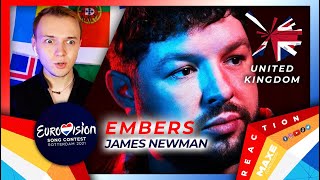 I react to quotEmbersquot by James Newman 🇬🇧 UNITED KINGDOM Eurovision 2021 [upl. by Waugh]