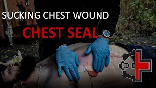 Chest Seal Application Sucking Chest Wound [upl. by Waylen687]