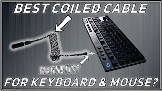 BEST MAGNETIC Coiled Cable for Keyboard amp Mouse DIY  How to Make Magnetic Coiled Keyboard Cable [upl. by Leinaj842]